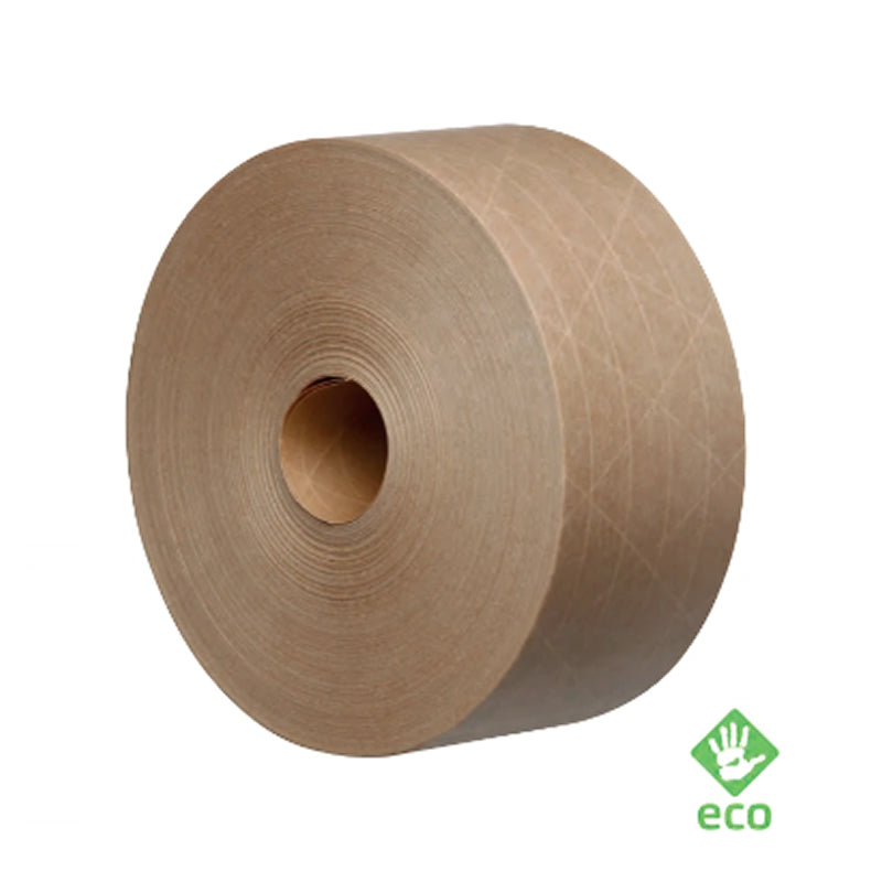 Reinforced Water Activated Tape 3/4" x 450ft (10 Rolls Light-Duty WAT)